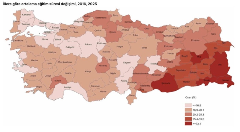 TÜİK açıkladı: Eğitim süresinin en yüksek olduğu il Ankara oldu